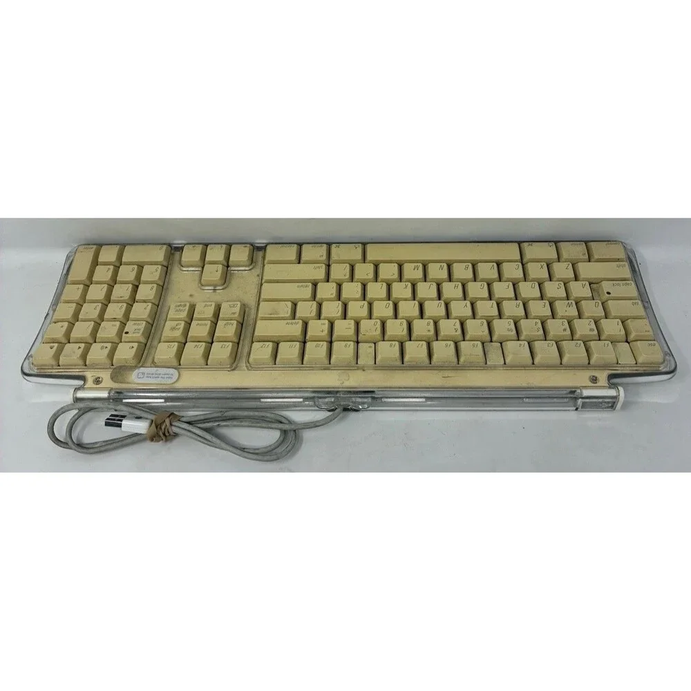 Apple Pro Keyboard M7803 Wired USB Clear White QWERTY Full Size Tested